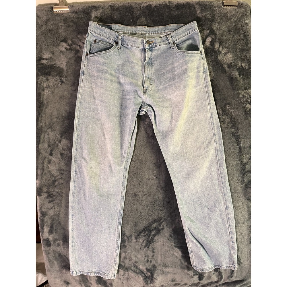 Wrangler 5 Star Heritage Denim Regular Fit Men's 38x30 Blue Jeans Stretch